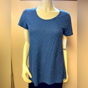LuLaRoe NWT Women’s Classic T - Size XS Hi-Lo Blue Short Sleeve